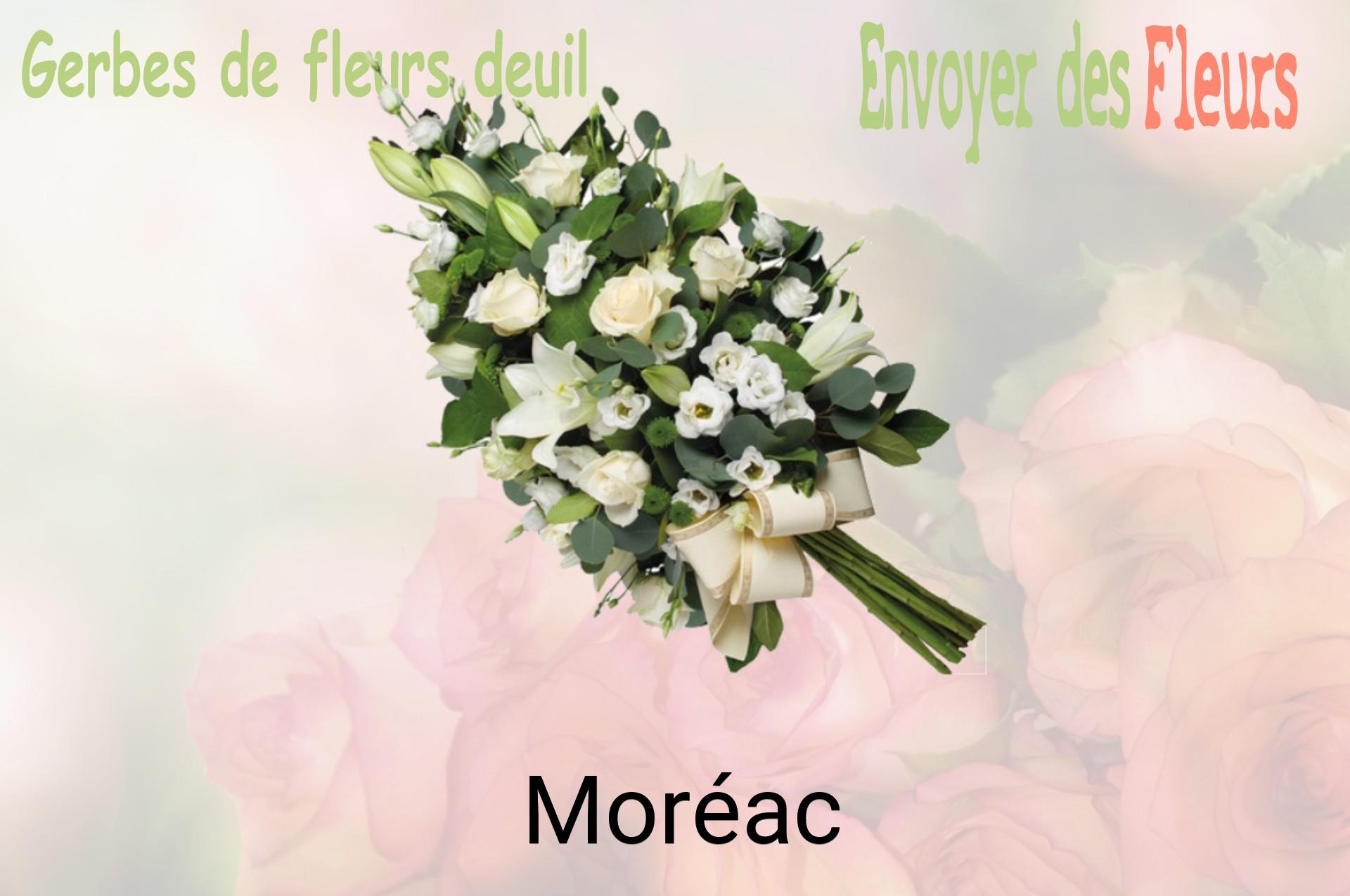 Gerbe de fleurs de deuil livrée à Moréac